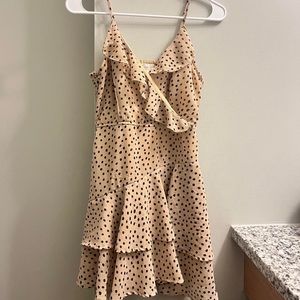 Cream Polka Dot Mini Dress
